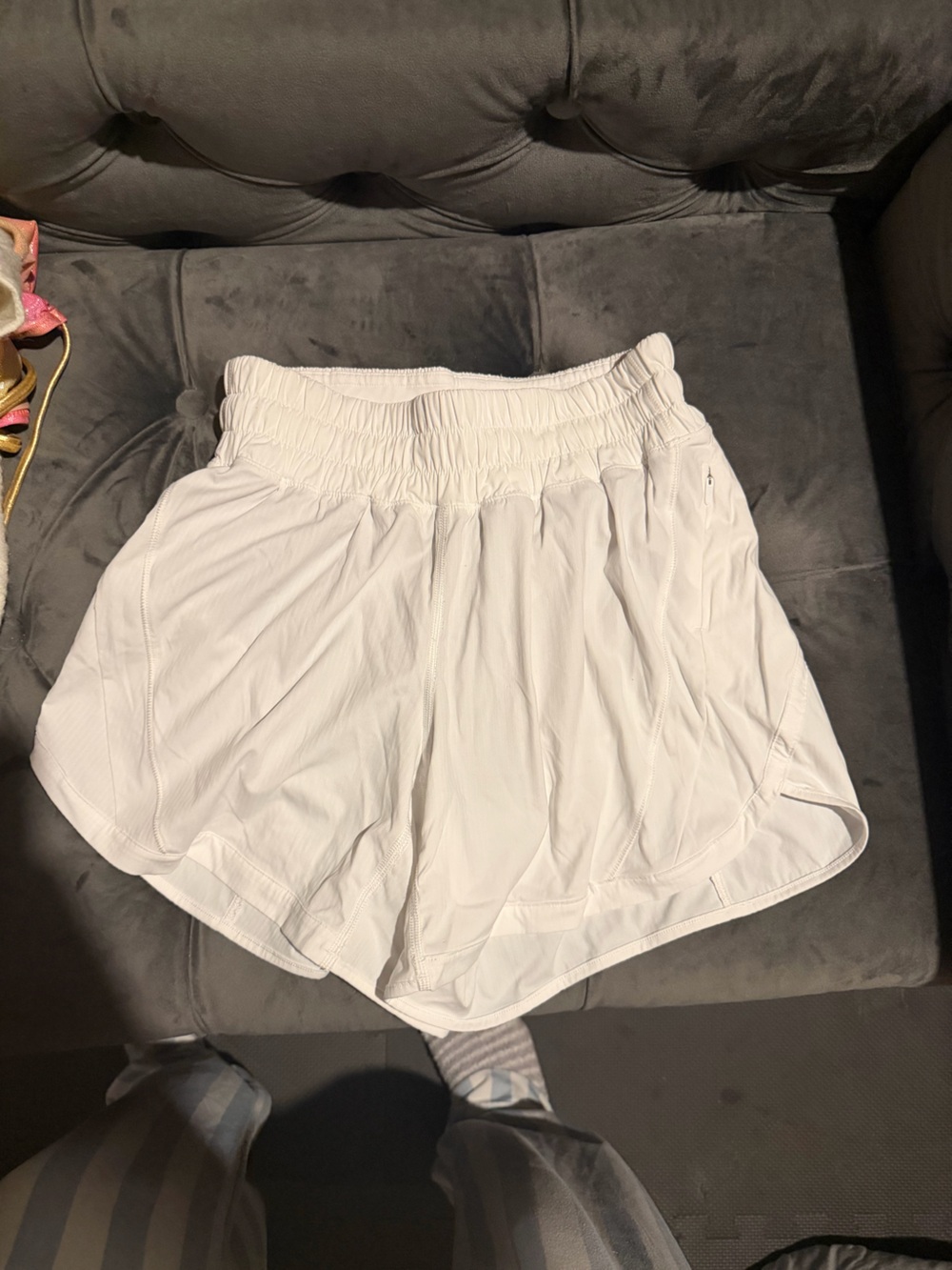 lululemon athletica White Elastic-Waist Athletic Shorts